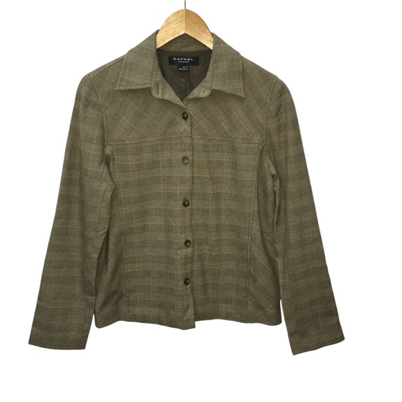 RAFAEL Sport Brown Plaid Jacket - Women’s Small - NWT - Picture 7 of 16
